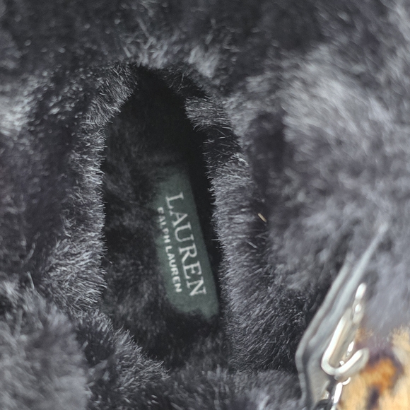 Lauren Ralph Lauren Women's Black Fur-Lined Boots Size 7.5B - Picture 12 of 14